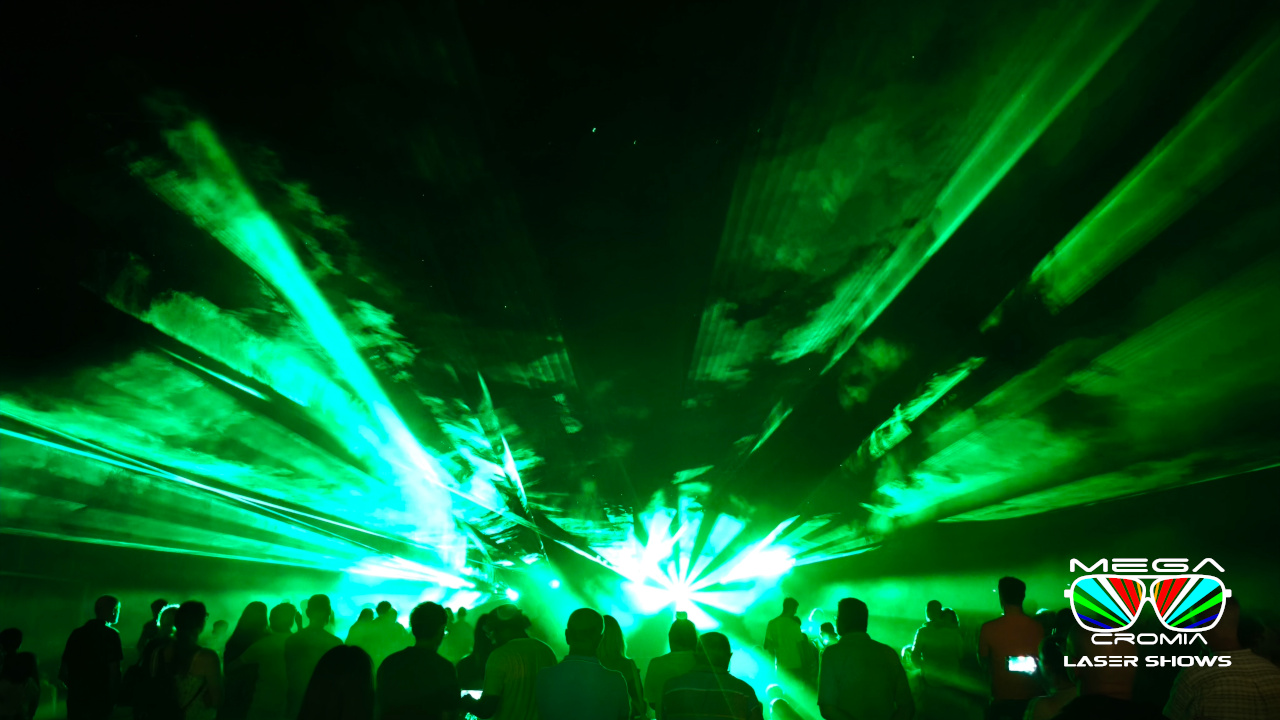 Giochi di luce laser per sagra